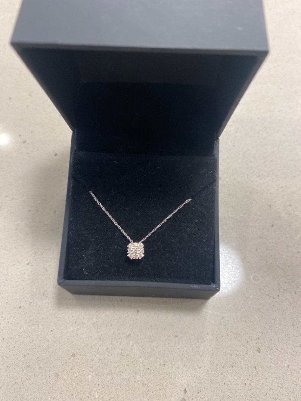 10K White Gold Diamond Cluster Necklace – Peoples Jewellers